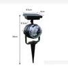 Lawn Lamps Solar Garden Projection Light Rotating Ball Dual Led Lawn Lamp Rgb Outdoor Lights Holiday Decoration Lighting Drop Delivery Dh1Mb