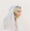 Nouveau haute qualité longueur du bout des doigts blanc ivoire bord coupé voile pièces de tête de mariée pour voile de mariage Juliette Cap1101624