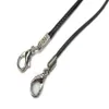 Zwarte Wax Lederen Slangenketting Kralen Koord String Touw Draad 45 cm Extender Ketting met Karabijn DIY sieraden Makin248p