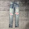 Designer Mens Purple Jeans Denim Trousers Fashion Pants High-end Quality Straight Design Retro Streetwear Casual Sweatpants Joggers Pant Washed Old Jeans