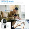 Baby Monitor Camera HD 4MP 2K Dual Lens Mini PTZ WiFi Inomhus Automatisk spårning Bidirectional Audio CCTV Home Safety IP Video ICAM365 Q240308