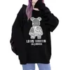 Hoodies för män och kvinnors essentialsweatshirts tröja reflekterande brev tryckt fleece super dalian hoodie mode hip hop street
