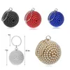 Sekusa Ball Diamond Tassel Women Party Metal Crystal Blasts Evening Wedding Bridal Losttle Listlets Clutch 240306