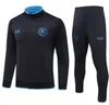 2023 24 Napoli TrackSuit maglia da calcio kit da calcio 2023 2024 SSC Napoli giacca con zip AE7 D10S Hommes tuta da allenamento indossare Formazione tuta Chandal Squitude Jogging