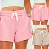 Shorts pour femmes Femmes Cordon Solide Casual Élastique Taille Haute Mini Pantalon Court Mujer Printemps Été Droit Baggy Lâche Cortos