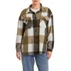 Women's Jackets Plaid England Style Casual Loose Outwear Long Sleeve Button Down Shacket Fall Shirt Coats With Pockets
