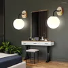 Lampade da parete Nordic E27 LED Luci a sfera in stile moderno per la lampada da comodino della camera da letto del corridoio