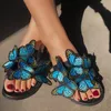 2024 Top GAI Slipper sandal platform butterfly Slippers womans Flat Flip flops pool Sliders beach Shoe low price eur 36-41