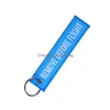 Party Favor Supprimer avant le vol Broderie Key Ring Finder pour voitures Aviation Tag Chaîne Petite entreprise Cadeau Drop Livraison Accueil Garde Dhtt4