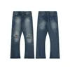 Jeans da uomo in difficoltà vendita calda jeans firmati pantaloni denim splash-ink street style jeans svasati pantaloni hip hop larghi versatili casual dritti marca pantaloni vintage da uomo