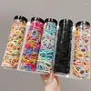 Haarschmuck 300 Stück/Dose Candy Mini Bands Mädchen Kinder elastische Pferdeschwanzhalter Gummi Stirnband Scrunchie Krawatten Baby Kopfbedeckung Großhandel