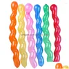 Décoration de fête 10pcs / lot vis torsadée latex ballon spirale épaississement longue barre KTV fournitures bande forme jouets gonflables goutte Deli DH250