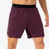 Lu kvinnors lu yoga citroner mäns sommarsportshorts snabb torkning elastisk löpträning shorts löst passande casual fitness lululenon