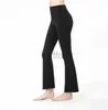 Active Pants Yoga Gym Löst Leggigns Dance Pant Card Pocket Hög midja Märke Bodybuilding Training Sport Casual Wear Leging Women Out Slimming Naken Trousers 240308