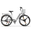 26'' elektrisches Citybike mit Sitz/Korb 2 Räder Elektrofahrräder Speichenräder 36V 350W Elektrofahrräder versteckte Batterie