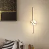 Wall Lamp Nordic Light Luxury Simple Modern Creative Led Ultra-bright Energy-saving Bedroom Aisle Living Room Background