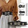 Belts Medieval L Renaissance Metal Leather Waist Belt Costume Accessory For Women Viking Knight Pirate Cosplay Waistband Buckle Girdle L240308