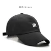 Chapeau M lettre casquette brodée hommes polyvalent bord incurvé coton capote parasol chapeau mode simple femme casquette de baseball