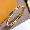 New StylLetter Bracelets Women Bangles Luxury Designer Jewelry 18K Gold Plated Stainless steel Wedding Lover Gift Bangle Accessories Wholesale