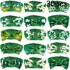 Vêtements pour chiens 30 / 50pcs ST Patrick's Day Bowties avec bande élastique motif de trèfle vert petit moyen grand collier produit de toilettage pour animaux de compagnie