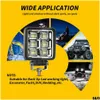 Auto Overige Auto-elektronica Nieuw 4 stuks Inch Aluminium 144W Led 4X4 Werklamp 3030 48Smd Koplampen Voor Vrachtwagens Tractor Off Road Mistlamp Dhlyf