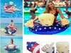 Cartoon Trump Swimming Ring uppblåsbara flottörer Giant Thicken Circle Flag Swim Ring float för unisex Summer Pool Play Water Party TO4581802