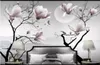 Whole3D po papier peint personnalisé 3d peintures murales papier peint nouveau chinois Magnolia fleur oiseau mur décoratif peinture papier peint f4843806