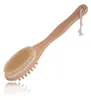 Natural Boar Bristle Wooden Bath and Body Brush Back Brush with Long Handle Exfoliate Skin Brushes LJJZ5017444755