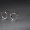 Zonnebrilmonturen Designer Merk Titanium Brilmontuur met volledige rand Dames Ultralicht Anti-blauw licht Brillen Mannen kunnen overeenkomen met het recept