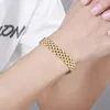 Pulsera de acero inoxidable para hombres, mujeres, 10 mm de ancho, cadena de eslabones ajustable, pulseras para hombre, joyería, brazalete Mannen, venta al por mayor 240226