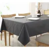 Nappe de table en coton et lin avec pompon, rectangulaire, imperméable, serviette de carte, pour décoration de mariage, couverture de café