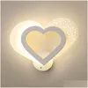 Nachtverlichting Brelong Slaapkamer Trouwkamer Nachtlampje Eenvoudig Modern Warm Romantisch Liefde Persoonlijkheid Creatief Led-bedlampje Muurdruppel Dhxnr