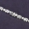 Colar brincos conjunto noiva falar moda pulseira corrente feminino masculino cor prata zircônia cúbica link pulseira jóias presente de festa de aniversário