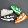 Designer casual sko lyxtränare maxi sneaker mens kvinnor tjockt textil färgglada pärlor sneakers grön svart vit mode läder överdimensionerade dubbla sneakers t38