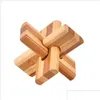 Giocattoli di intelligenza Nuovo design Iq Rompicapo Kong Ming Lock 3D in legno ad incastro Burr Puzzle Gioco giocattolo per annunci Bambini11 Consegna a goccia Dhyfx