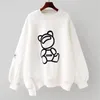 Trui Witte Beer Lange Mouw Trui Herfst en Winter Dameskleding Koreaanse Mode Oversize Kawaii Kleding Sweatshirt Vrouw 240223