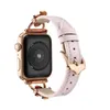 Apple Watch 밴드 디자이너 가죽 4 리프 클로버 스트랩 iwatch 밴드 38/40/41mm 42/44/45/49mm iwatch 밴드 시리즈 9 8 7 6 5 4 3 2 1 WatchBand