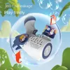 Sand Play Water Fun Baby Bath Toys Electric bubble Mane flash music automatic blower soap water manufacturing gun for childrens outdoor toys H240411