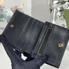 럭셔리 디자이너 지갑 여성 Marmont Coin Purse Fashion Ophidia 짧은 카드 홀더 고품질 금속 더블 레터 마크 클러치 Ladies Jackie1961 Bag없는 가방