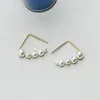 Stud Oorbellen Trendy Gesimuleerde Parel String Verklaring Koreaanse Eenvoudige Retro Koude Wind Dameskleding Sieraden