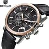 Reloj Hombre Benyar Fashion Chronograph Sport Mens Watches Top Brand Luxury Business Quartz Watch Clock Relogio Masculino250Z