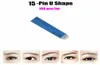 18 Pin U Shape Tattoo Needles Permanent Makeup Eyebrow Embroidery Blade For 3D Microblading Manual Tattoo Pen 100Pcslot1344053