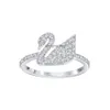 Swarovskis anel designer de luxo moda feminina qualidade original anéis de banda cisne anel icônico cisne cristal elegante clássico elegante e minimalista
