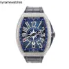 Швейцарские часы Franck Muller Часы с автоматической коробкой Сертификат Frank Mens V41 Rear Diamond Blue Plate Yacht Full Machinery