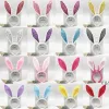 Rabbit Ear Headband Party Favor Bunny Ear Fluffy Hairband For Easter Holloween Party Sequin Plush Cosplay Makeup Woman Girl Hair Accessory Wholesale