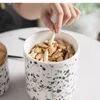 Storage Bottles Creative Ceramic Seasoning Jar With Lid Sealed Kitchen Food Tank Coffee Candy Decoration Bottle