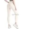Calças ativas lu-yoga leggings esportivas shorts de lã caprice roupas fitness wear meninas correndo academia slim fit 240308