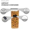 Food Jars Canisters 7pcs Food Storage Container Set Airtight Canister Kitchen Pasta Multigrain Sealed Cans Cereal Refrigerator Tank with Lid Y5GB L240308