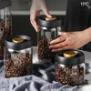 Storage Bottles 500ml/900ml Wide Mouth Glass Canister Airtight With Lid Coffee Bean Food Home Kitchen Washable Vacuum Seal Container Jar