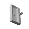 Lavabo rectangulaire suspendu au mur, salle de bains, vestiaire à la mode, Lavabo en Corian, Surface solide, Lavabo en résine RS38344